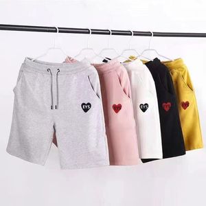 Summer Mens shorts Classic embroidered love eyes casual shorts cotton pants for men and women loose