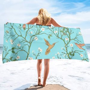 Vintage Painting Microfiber Beach Towel Bath Towel Oversized,Sand Free Beach Towel Quick Dry Absorbent Towel for Pool Gym Sport