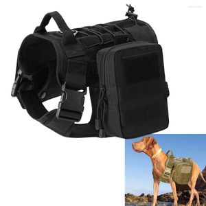 Jaktjackor Armé Taktiska hundar västar Militära kläder Training Loating Harness Räddning Molle Vest med påse