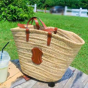 أعلى مقبض رجالي Triomphe سلة القابض حقيبة Womens Womens Wallet Handbags Weekend Beach Pags Raffia مصمم Crossbody متجر الأكياس الفاخرة القش نسج كيس كتف الكتف