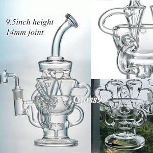 Szklane bongi hakae z matrycą prysznicowym Perc Retil Olejki Grube rury wodne Bubbler Palenie Dab shisha akcesoria z stawem 14 mm