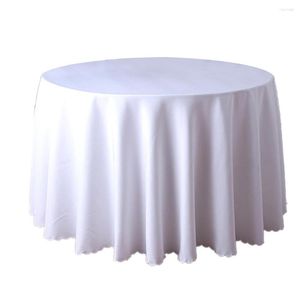 Table Cloth Festival Round Tablecloth Desk Protector White Fabric Elegant Polyester Cover Christmas Birthday Party Dinner
