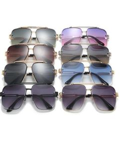 8 Styles Sunglasses 17302 Metal Vintage Sun Glasses Street Mirror Eyewear Outdoor Goggles C1C8 colors2749098