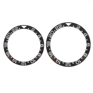Relógio Kits de reparo Ring Ring de cerâmica Base preta Digit branco Inserir peças de substituição Acessório para reparador A