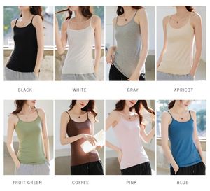 Women's Tanks Summer Casual Camisoles Women's Tops T-shirt Spaghetti Strap Cropped Vest Female Camis Fashion Cotton Tank Plus Size