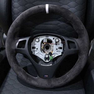 Steering Wheel Covers Car Steering Wheel Braid Cover Customized Anti-Slip Suede leather For BMW M Sport M3 E90 E91 E92 E93 E87 E81 E82 E88 X1 E84 G230524 G230524