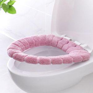 Toalettstol täcker 1 st badrum förtjockad kudde matta pad med handtag mjuk tvättbar universell nordisk stil bidé