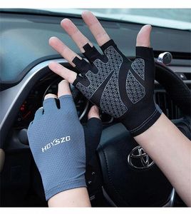 Radfahren Handschuhe Fingerlose Professionelle Gym Fitness Atmungsaktive AntiSlip Frauen Männer Halb Finger Sommer Angeln Weibliche Fahrrad Bike 230525