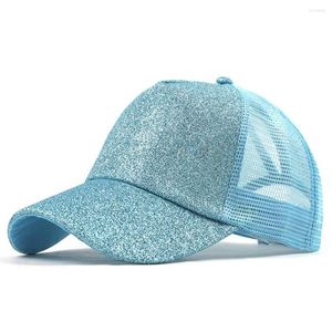 Шариковые шапки из шевеля Hat Hat Glitter Trucker Visor Messy Plain Base Buns Cap Unisex Feminine Red