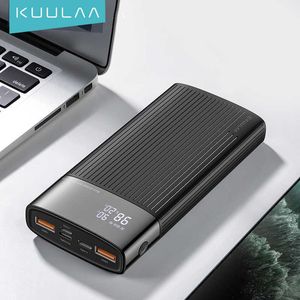 Cell Phone Power Banks KUULAA power bank 20000mah powerbank for redmi note 10 Quick Charge 3.0 PD fast charging portable charger for poco x3 f3 G230525