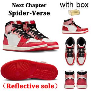 With Box 2023 Top Quality Basketball Shoes High OG 1 Next Chapter Jumpman 1s DV1748-601 Spider-Verse Mens Women Trainers Sports Sneakers 36-46