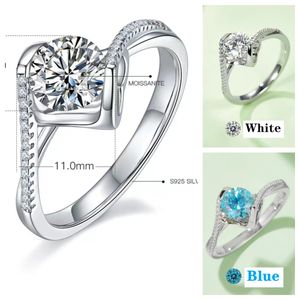 Silver Love Ring Biżuteria dla miłośników Pierścień Pierścień Pierścień Prezent pokręcone Mały Inkrustowany Anioł Kiss Top Quality Plated Band Diamond Ring Pierście