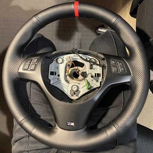Steering Wheel Covers Anti-Slip Car Accessories Black Leather Car Steering Wheel Braid Cover For BMW M Sport M3 E90 E91 E92 E93 E87 E81 E82 E88 X1 E84 G230524 G230524