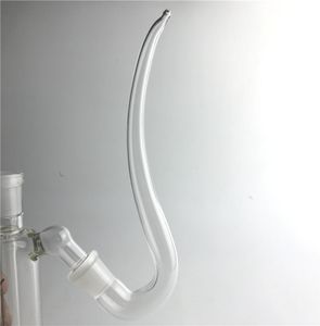 Glass Bong J Hook Adapter para Ash Catchers 14mm 18mm Tubo de curva de paja de vidrio hembra Tubos DIY Accesorios para fumar3800853