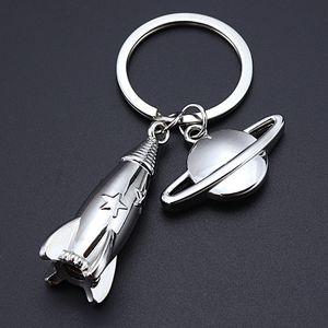 New Metal Rocket Keychain Men Dream Planet Spaceship Portachiavi Space Traveling Car Portachiavi Best Gift Jewelry K4231