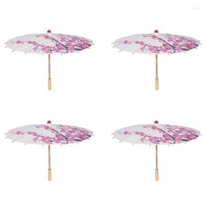 Ombrelli Ombrello artistico 4X Panno di seta cinese Ombrellone dipinto in carta ad olio decorativa in stile classico
