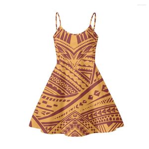 Casual Dresses Cumagical High Quality Maxi Slip Dress A Line Wedding Custom Women Polynesian Tribal Samoa Printing Low Moq Dropship