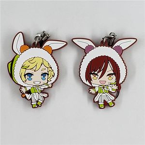Keychains Ensemble Stars Original Japanese Anime Figure Rubber Mobile Phone Charms Keychain Strap