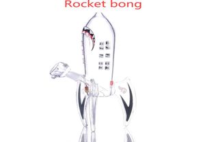 Glasbong im Rocket-Zylinder-Stil mit Unterrohr und 14 weiblichen Glasköpfen, Set 7303559