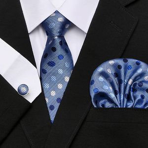 Men's tie fashion bow tie brand yarn-dyed ties retro brand tie men's party casual Neck Ties Cufflinks handkerchief 3-piece set