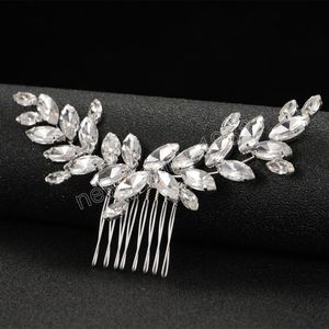 Wedding Hair Comb Glittering Rhinestone Elegant Shiny Crystal Jewelry Headwear Headpiece Hair Accessories Elegant Girl Decoration