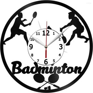 Orologi da parete Badminton Hall Decorazione Orologio Record Art Nero 12 pollici per soggiorno Camera da letto Regalo creativo