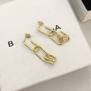 American New Geometric Earrings Women Hong Kong Style Refined Stylish and Versatile Personality High Sense Silver Stud Earrings Wholesale