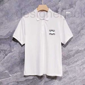 Men's Polos Designer Men Camisa Polo Polo Bordado 3D Camiseta de lapela Sorto de moletom de algodão de algodão curta Camiseta Casual Homem Casual T-shirt YLJP