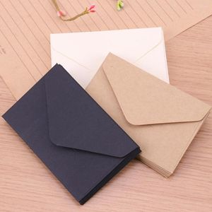 Gift Wrap 20/10Pcs Vintage Kraft Paper Envelopes Colorful Gold Plated Love Wedding Party Invitation Greeting Cards Gifts