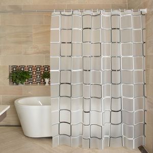 Shower Curtains 120180cm Waterproof PEVA Curtain Liner Transparent Bath Mildew Bathroom W 12 Hooks 230525