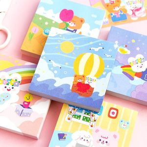 Sheets Notes Notes Square Notebooks Cartoon Cute Message Books