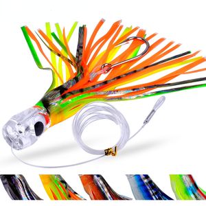 Esche Esche Big Game Squid Skirt Octopus Fishing Soft Trolling Lure Esche artificiali per tonno Marlin Mahi Wahoo Crankbaits Pesca in acqua salata 230525