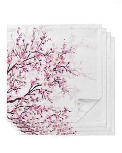 Столовая салфетка 4pcs Cherry Blossom Plum Branch Pink Flow