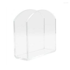 Hooks Clear Acrylic servetthållare Papper Serviette Dispenser Decorative Tissue Rack Box For Home Bar El Dining Table Kitchen Counter