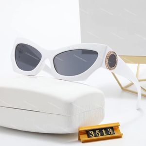 Tasarımcı güneş gözlükleri erkek pist kedi-göz güneş gözlükleri Versage güneş gözlükleri kutuplaşmış UV koruma lunette gafas de sol tonlar kutu küçük çerçeve güneş gözlüğü 3513