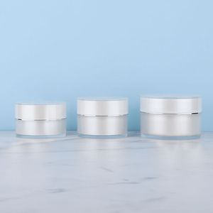 Empty Luxury Acrylic Plastic Cosmetic Cream Jars Round Storage Containers for Beauty Product Butter Make Up Powders Glitters 15g 30g 50g