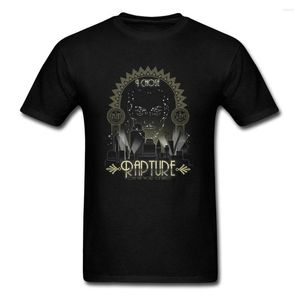 Männer T-shirts Ich wählte Rapture 2023 Männer Stadt Panorama Print Schwarz T-shirt Cartoon Charakter Hip Hop Tops Tees O Kragen brief T-shirt