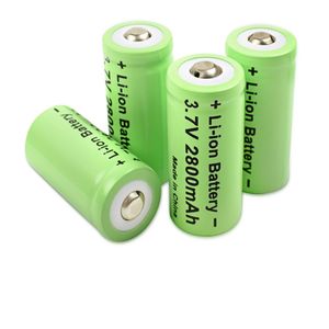 batteria al litio ricaricabile cr123a 16340 2800mah 3 7v di alta qualità Batteria per strumenti di bellezza portatile Batteria per lampada da campeggio