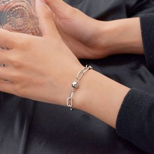 Charm Armbänder Acheerup 2023 Mode Edelstahl für Frauen Dicke Kette mit runden Kugelarmbändern Goldschmuck Geburtstag Paar GeschenkCharm