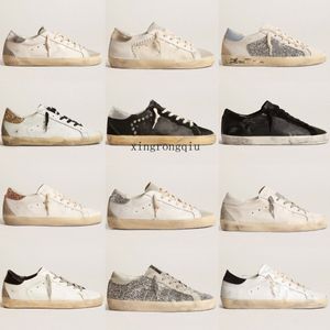 Sapatos de grife superstar Women Women Sneaker Itália Brand clássico clássico branco do antigo sapato sujo fábrica personalizada