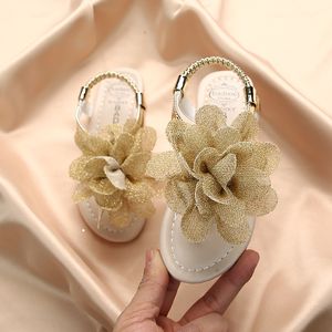 First Walkers Girls Sandals 2023 Summer Bohemia Flower Flowers Baby Fashion Students Sovel Shoes Kid's Cool Slippers Pink Thong Flats Single 230525