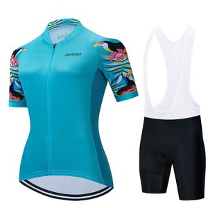 Cycling Jersey Sets Summer Women Short Sleeve Outdoor Mountain Cycling Clothing Suits Mtb Cycling Sportswear Quick Dry Lady Cycling Jersey Set 230525