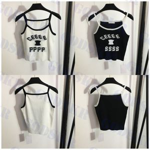 Letter Logo Tank Top Womens Knitted Strap Tanks High Quality Ladies T Shirt Camis Two Colors