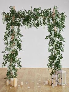 Decorative Flowers PARTY JOY 193cm Fake Ivy Wisteria Artificial Plant Vine Garland For Room Garden Decorations Wedding Arch Shower