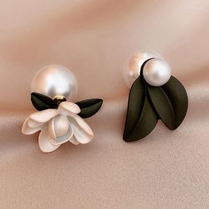 Studörhängen kaitin Flower Pearl Earring för kvinnor 2023 mode koreanska enkelt temperamentflicka romantiska smycken