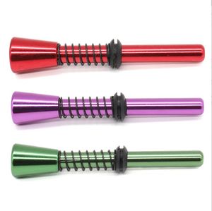 Smoking pipe New type long cigarette holder with spring portable detachable metal pipe