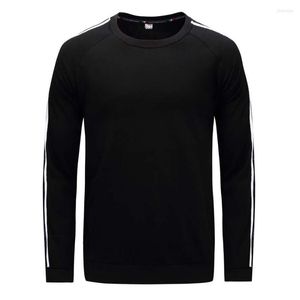 Mäns T-skjortor Autumn Mens Gray Green Black varumärkeskläder för människans långärmade T-shirts Plus Size Tops Tees