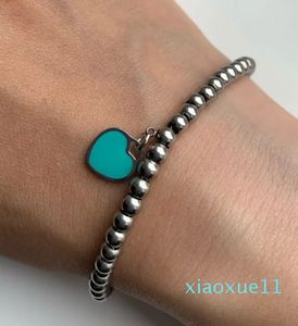 Bracciale con perline a cuore Coppia di donne Catena di fili in acciaio inossidabile Regali per la fidanzata Accessori