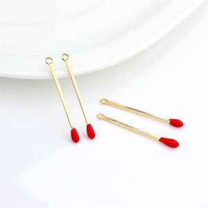 6pcs Neue koreanische Matchstick -Charms für Schmuck DIY Halskette Ohrringe Ohrring Armbänder Schlüsselketten -Zaubernahrungsmittel