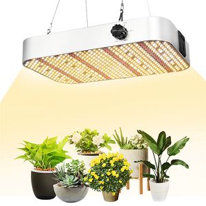 LED Grow Light, 1000W 588PCS LED Luci per piante a spettro completo dimmerabili con catena a margherita e LED IR UV per piante da interno Semina Veg Flower Growing 200w